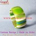 Combination of Green and Glitter Stripes - Wide Handmade Resin Bangle Bracelet 