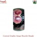 Cherry Blossom - Printed Paper Inserted Multi-Color Floral Resin Bangles Image Bracelet