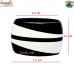 Gyrate Black - White Extra Wide Resin Layered Handmade Bangle Bracelet