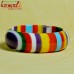 Colored Circles Purple Eye Resin Bangle Bracelets