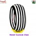 Black And White Round Stripe Handmade Resin Bangle Bracelet