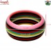 Calico Multicolored Round Edge Layered Handmade Resin Bangle