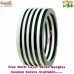 Black And White Flat Round Stripe Resin Bangle Bracelet