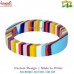Stingray Boxy Multi Color Layered Resin Bangle Bracelet