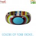 Circle-in-Circle Blue Eye Stripes Resin Bangle Bracelet