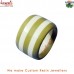 Freshness of Morning - Green White Stripes Layered Resin Bracelet Bangle