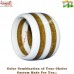 Golden and White Stripes Gaba Design Smoky Resin Acrylic Bangle 