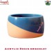 Angular design of pink and blue resin bangle bracelet