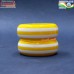 White Yellow Stripes Half Round Handmade Resin Bangle Bracelet