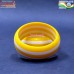 White Yellow Stripes Half Round Handmade Resin Bangle Bracelet