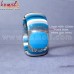 Blue and Glitter Stripes - Wide Resin Bangle Bracelet