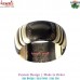 Black and Glitter Stripes - Wide Resin Bangle Bracelet