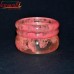 Smoky Pink Clear Resin Bangle - Marble Design Handmade Bracelet