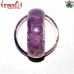 Smoky Purple Clear Resin Bangle Bracelet - Handmade Marble Design Custom Jewelry