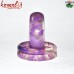 Smoky Purple Clear Resin Bangle Bracelet - Handmade Marble Design Custom Jewelry