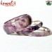 Smoky Purple Clear Resin Bangle Bracelet - Handmade Marble Design Custom Jewelry