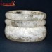 Smoky White Clear Resin Bangle - Marble Design Handmade Jewelry