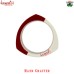 Red White Triangular Resin Bangle Bracelet, Custom Handmade Jewelry