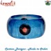 Blue Bloomer Wide Handmade Resin Bangle Bracelet