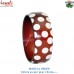 Polka Dots Brown Handmade Resin Bangle Bracelet