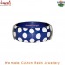 Polka Dots Blue Handmade Resin Bangle Bracelet Custom Colors Available