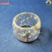 Silver Flakes Filled Bangle - Wide Resin Bracelet Bangle Cuff - Various Sizes