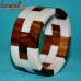 Coalesce Wooden Resin Combination Bangle Bracelet