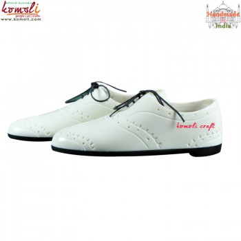 White Miniature Oxford Shoe - Resin Decorative