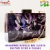 Purple Smoke Marble Design Resin Acrylic Box Clutch