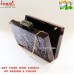 Purple Smoke Marble Design Resin Acrylic Box Clutch