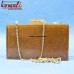 Gold Glitter Resin Box Clutch Purse - Customization Possible