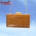 Gold Glitter Resin Box Clutch Purse - Customization Possible