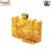 Golden Marbled Resin Clutch - Handmade Box Clutch Purse Handbag