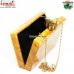 Golden Marbled Resin Clutch - Handmade Box Clutch Purse Handbag