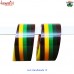 Wrong Edge - Multi Color Layered Striped Handmade Resin Bangle Bracelet Jewelry