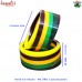 Wrong Edge - Multi Color Layered Striped Handmade Resin Bangle Bracelet Jewelry