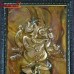 Dancing Pose of Ganesha On Copper Sheet - Copper Repousse