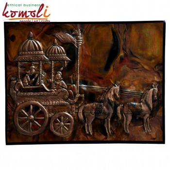 Arjun Rath on Copper Sheet - Large Repousse Art Work On Copper Sheet