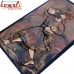 Folk Dancing Trio Metal Repousse on Copper Sheet