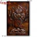 Kaatyayani Maa Durga - Fabulous Depiction on Metal Sheet Copper Repousse Art