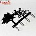 Kids and Bicycle - Iron Sheet Etched Key Hanger Wall Hook Coat Hanger