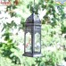 Black Antique Metal Sheet Lantern - Tower Shape Home and Garden Decor