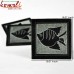 Slate Stone Coaster with Fish Motif Hand Carved on Slate - Custom Made Designs