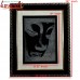 Mesmerizing Buddha Face Handmade Slate Stone Carving Mural Wall Accent