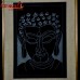 Serene Buddha Face - Black Slate Stone Carved Wall Accent Mural Decorative Figure