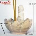 Lotus Buddha - Miniature Stone Artifact Handmade Miniature Incense Holder for Home Decoration