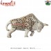 Carved Soap Stone Bull With Net Carving Animal Inside