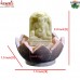 Soap Stone Lotus Ganesha - Miniature Hand Carved Soapstone Incense Holder