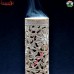 Intricacy of Carving - Barrel Shape Incense Holder with Leaves Carved All Over - Soap Stone Marvel