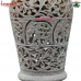 Carving Design on Elephant on Soapstone Flower Pot - 8 Inch Size - Customization Available